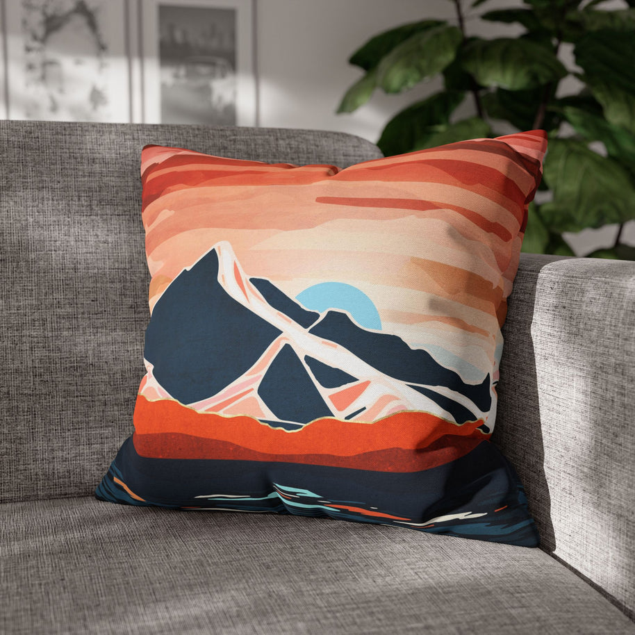 Retro Ocean Sunset - Decorative Pillow Cover