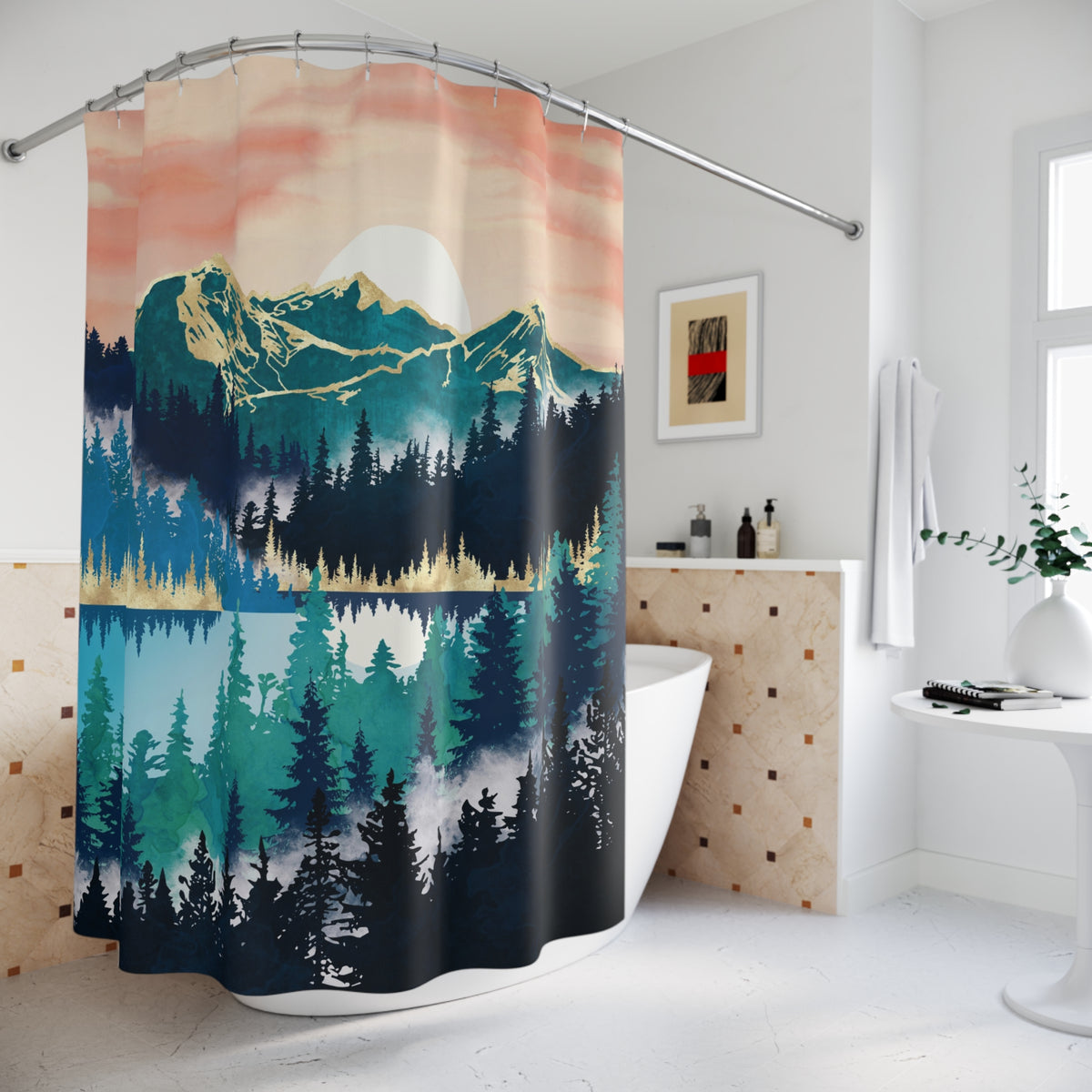 Lake Mist - Shower Curtain