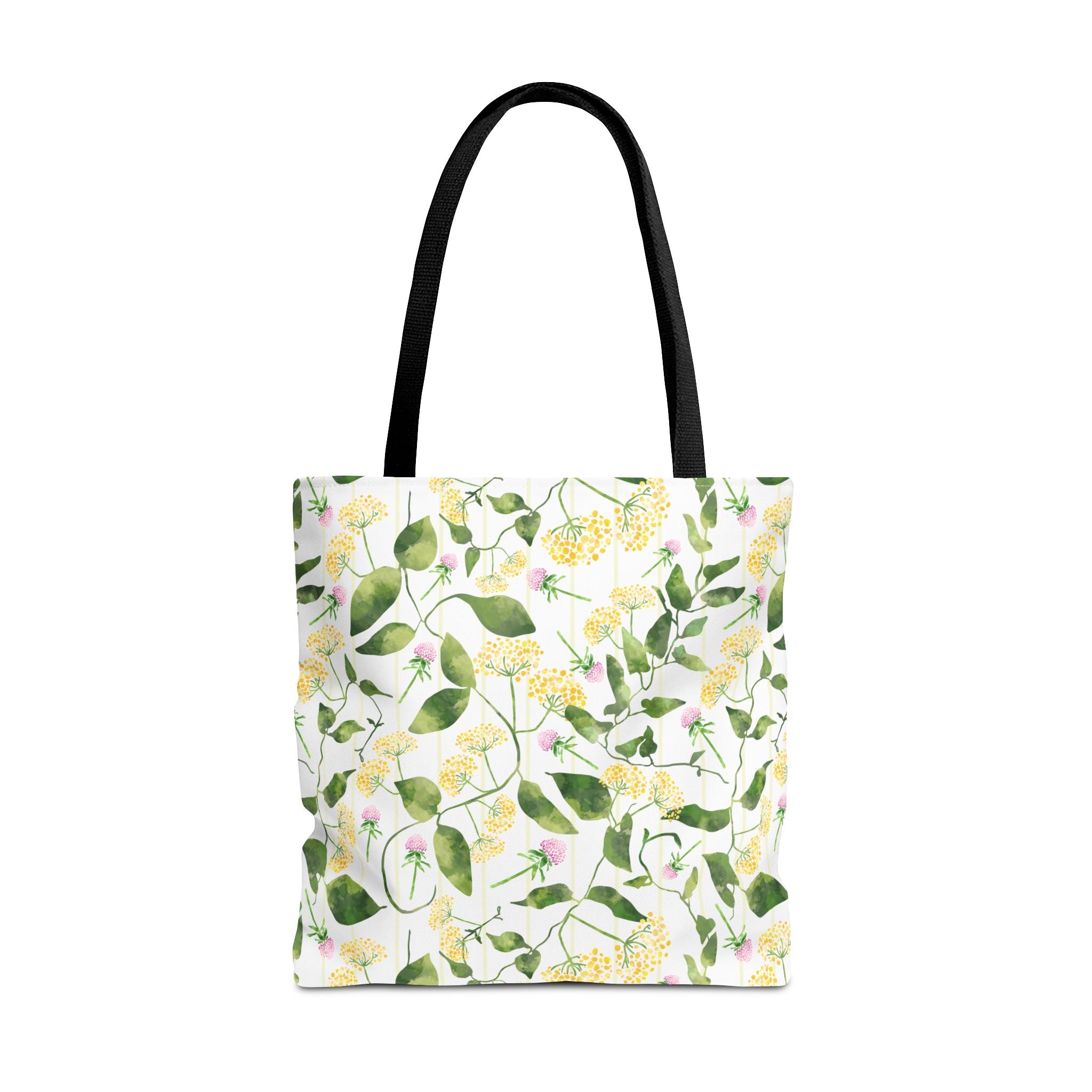 Wild Flowers with Subtle Stripes - Tote Bag