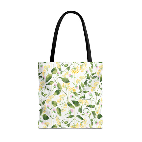 Wild Flowers with Subtle Stripes - Tote Bag