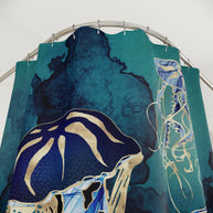Metallic Jellyfish III - Shower Curtain