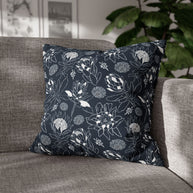 Protea Navy and White - Decorative Pillow Cover
