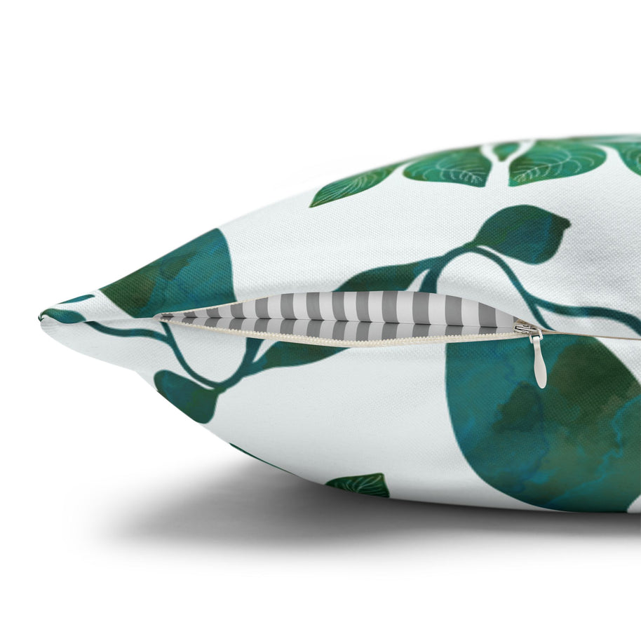 Organic Shapes Botanical Blue and Green - Decorative Pillow Cover