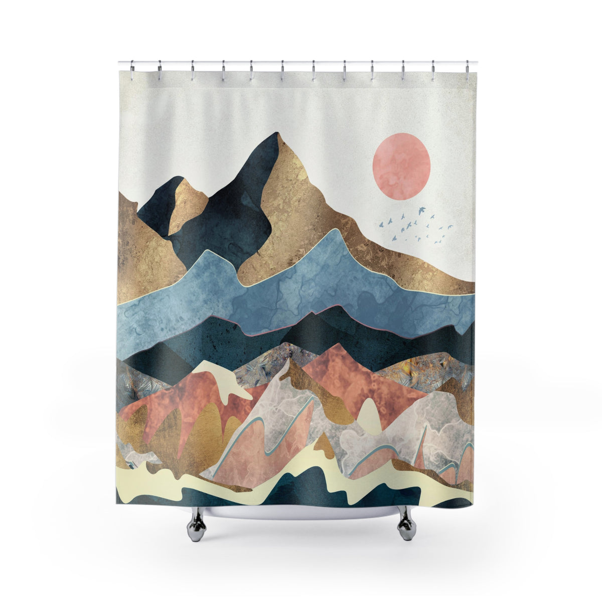 Golden Peaks - Shower Curtain