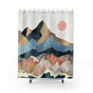 Golden Peaks - Shower Curtain