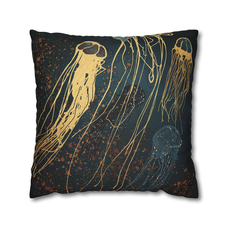 Metallic Jellyfish  - Decorative Pillow Cover