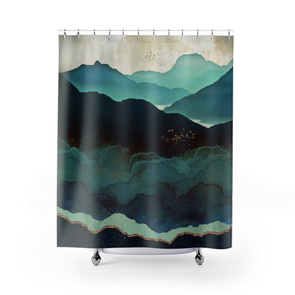 Indigo Mountains - Shower Curtain