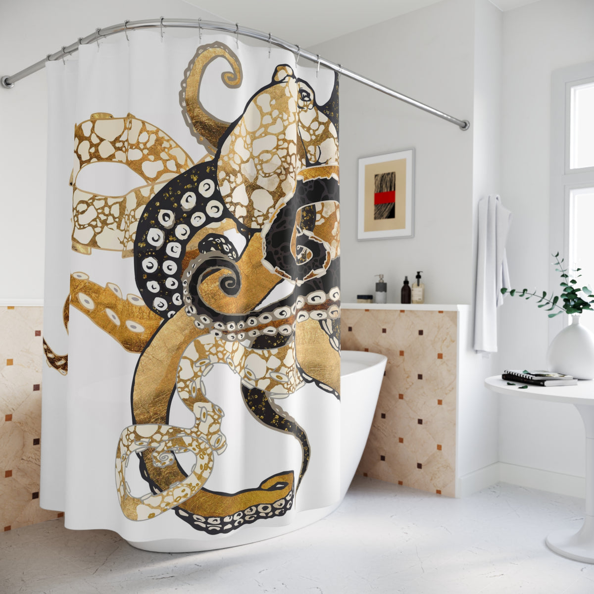 Metallic Octopus - Shower Curtain