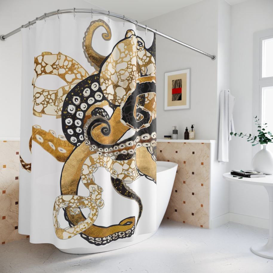Metallic Octopus - Shower Curtain