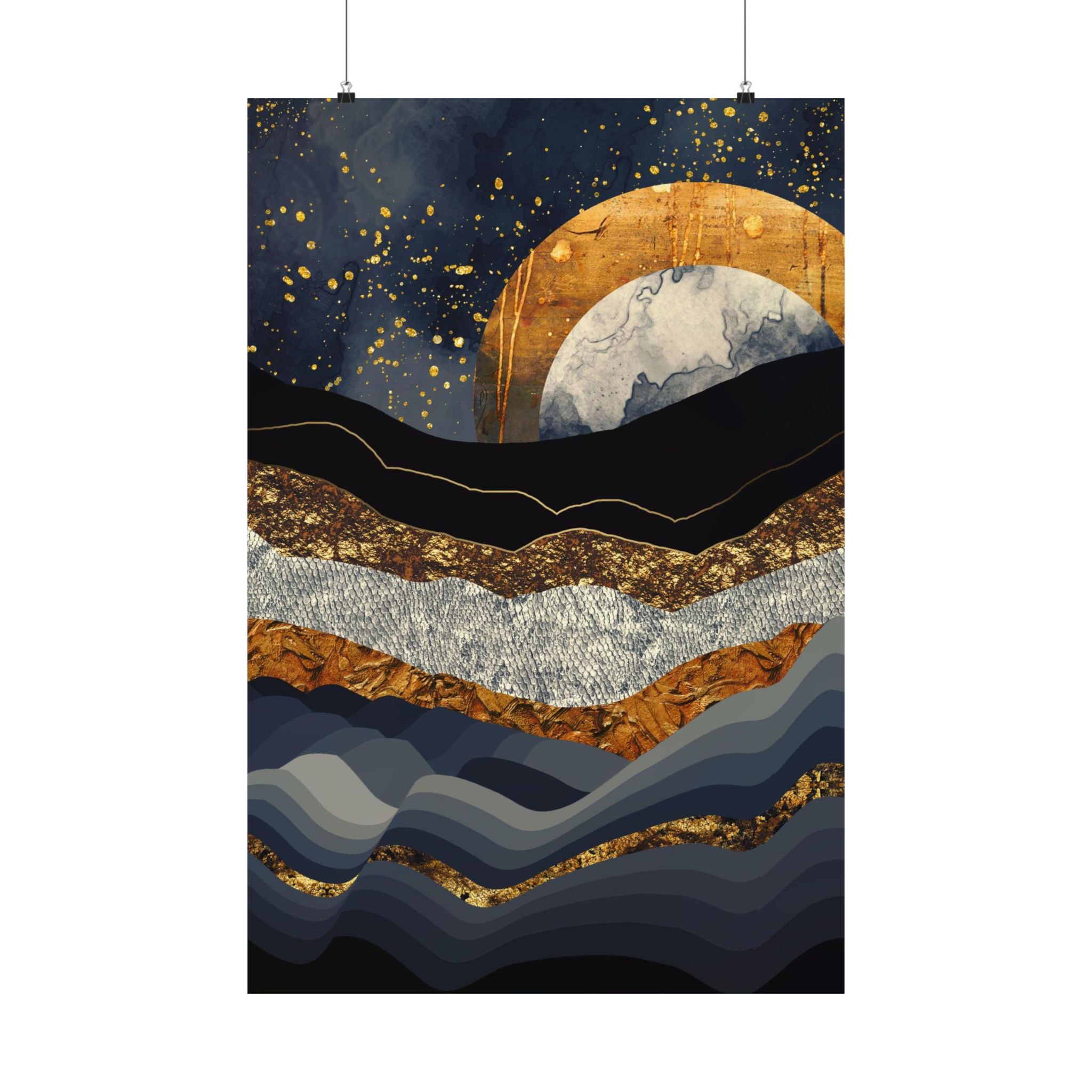 Metallic Mountains - Poster Print - No Frame