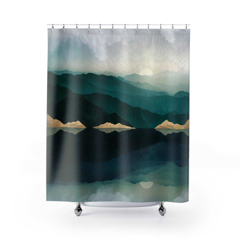 Waters Edge Reflection - Shower Curtain