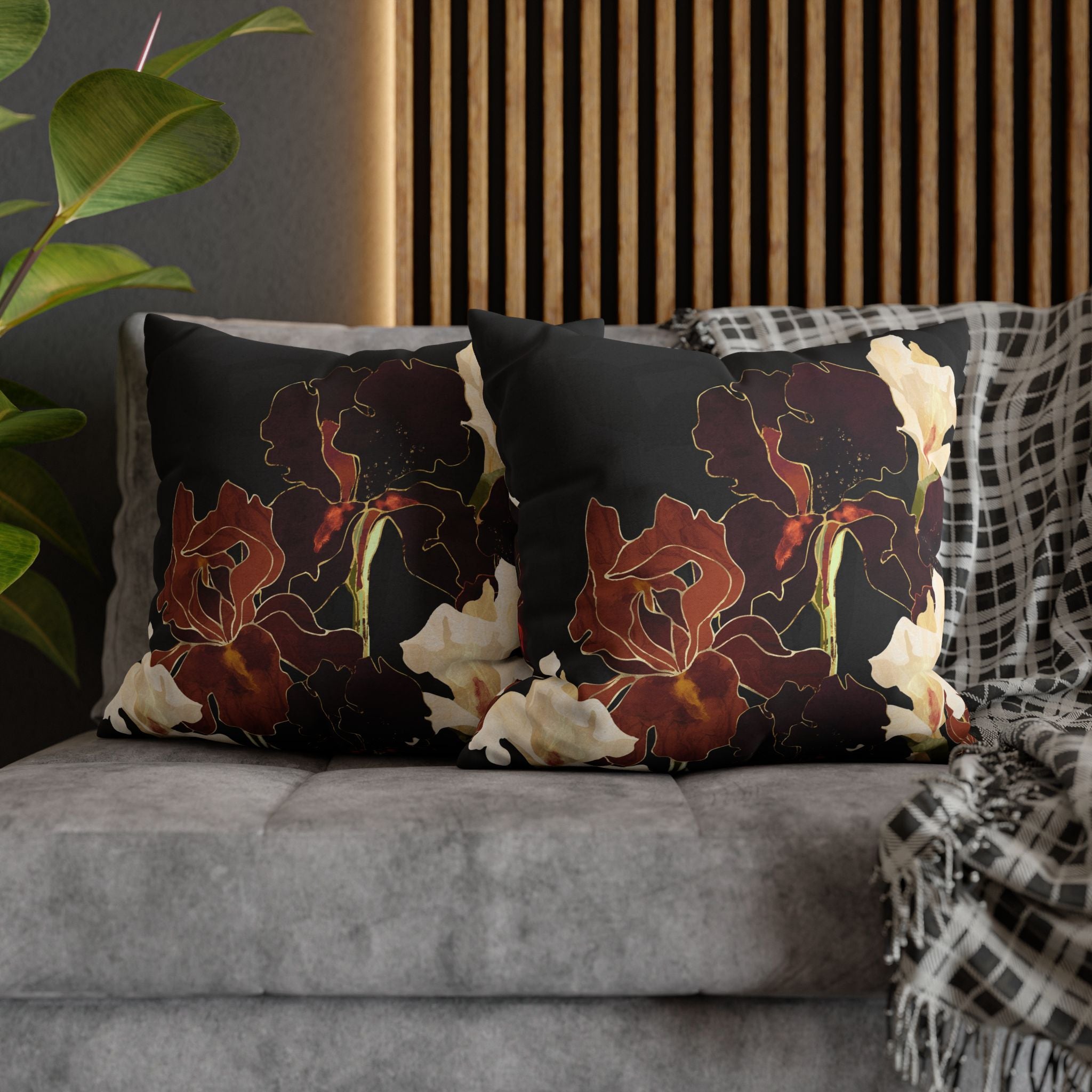 Autumn Iris - Decorative Pillow Cover