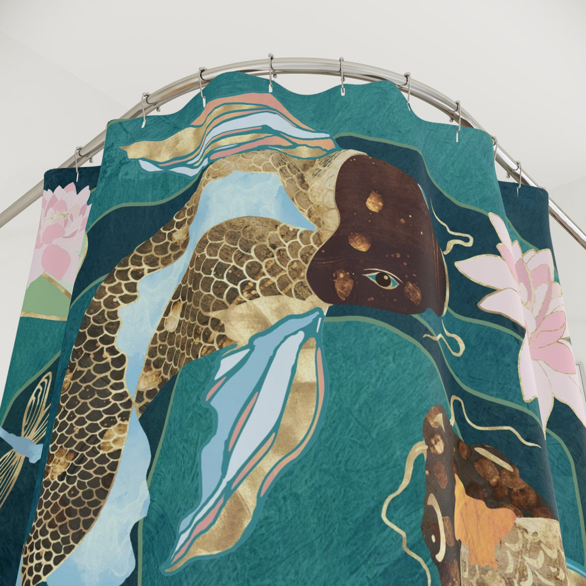 Metallic Koi III - Shower Curtain