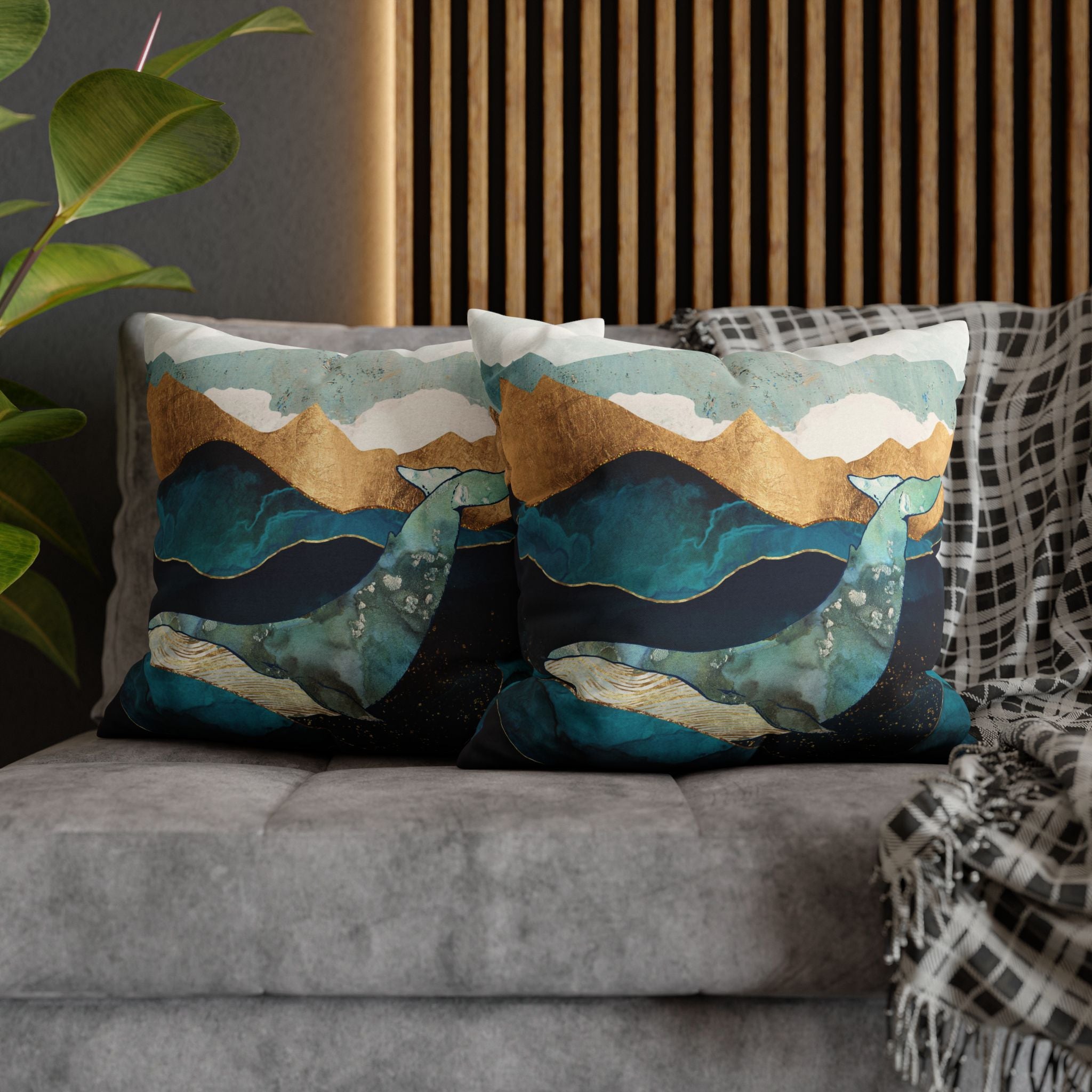 Blue Whale  - Decorative Pillow Cover