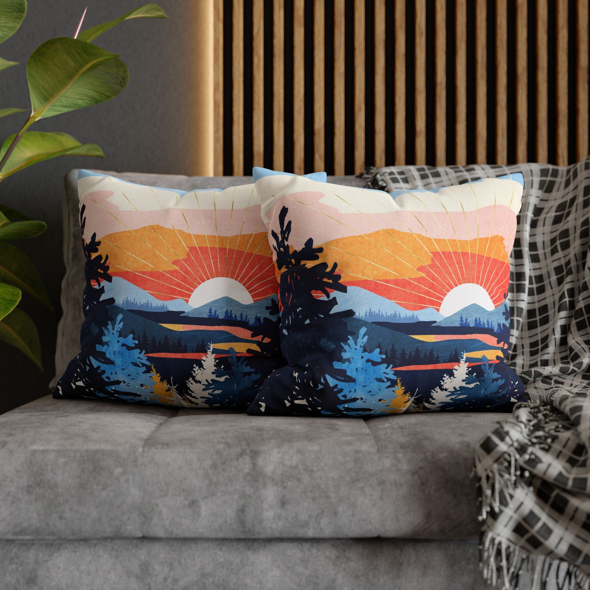 Sunset Lake - Decorative Pillow Cover