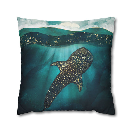 Metallic Whale Shark - Decorative Pillow Cover