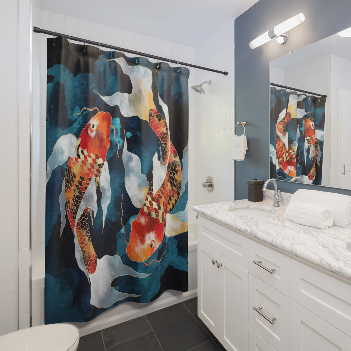 Metallic Koi II - Shower Curtain