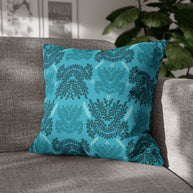 Blue Teal and Mint Botanical II - Decorative Pillow Cover