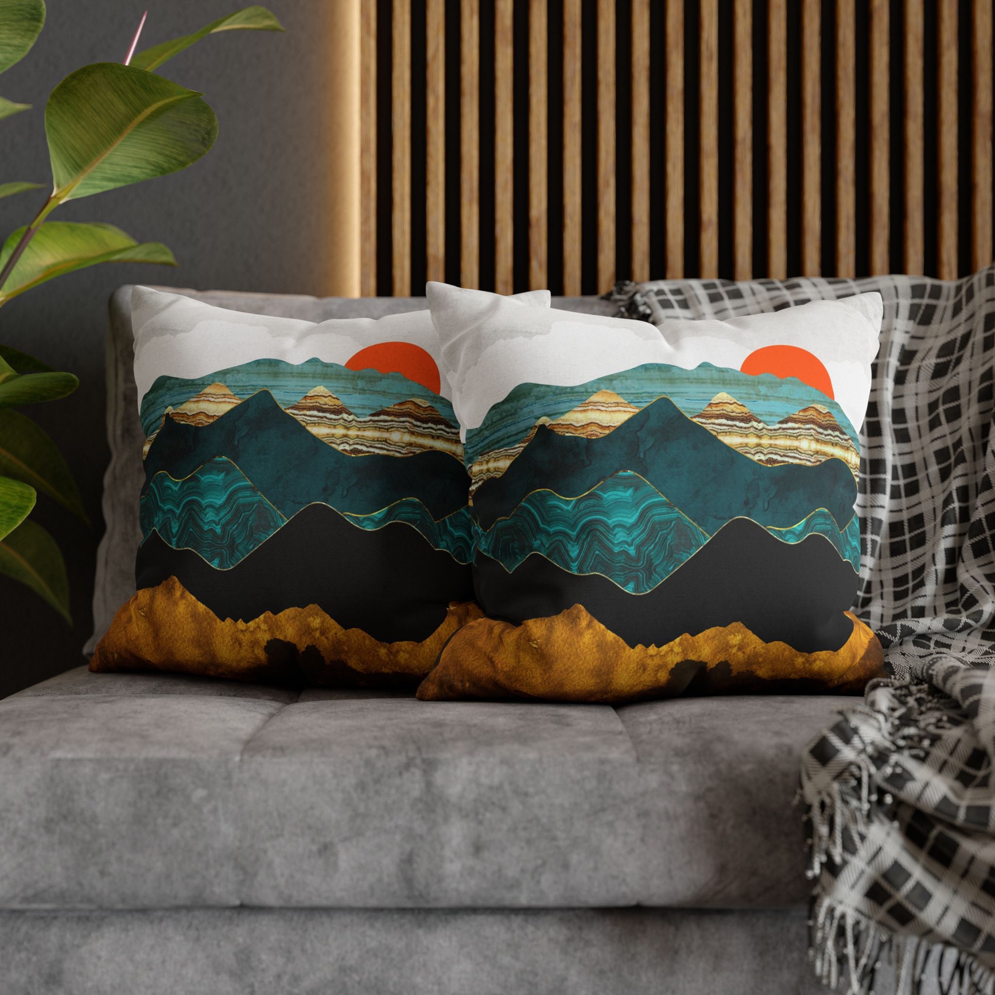 Turquoise Vista - Decorative Pillow Cover