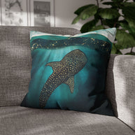 Metallic Whale Shark - Decorative Pillow Cover