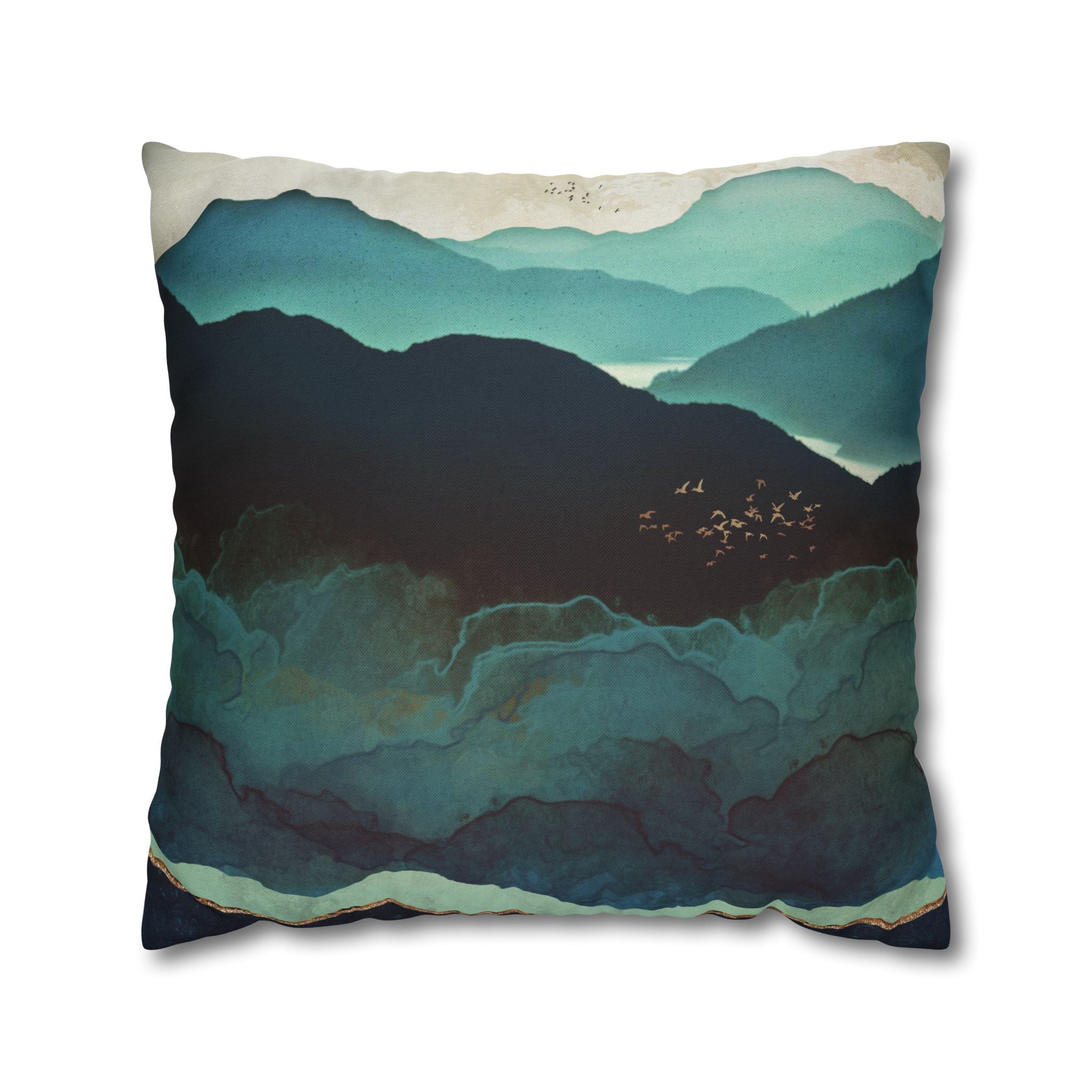 Indigo Mountains - Decorative Pillow Cover