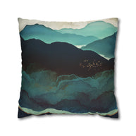 Indigo Mountains - Decorative Pillow Cover