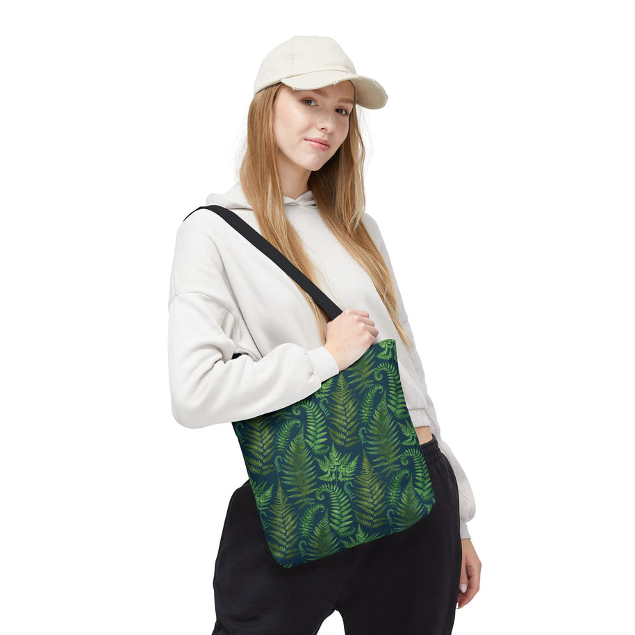 Ferns and Navy - Tote Bag