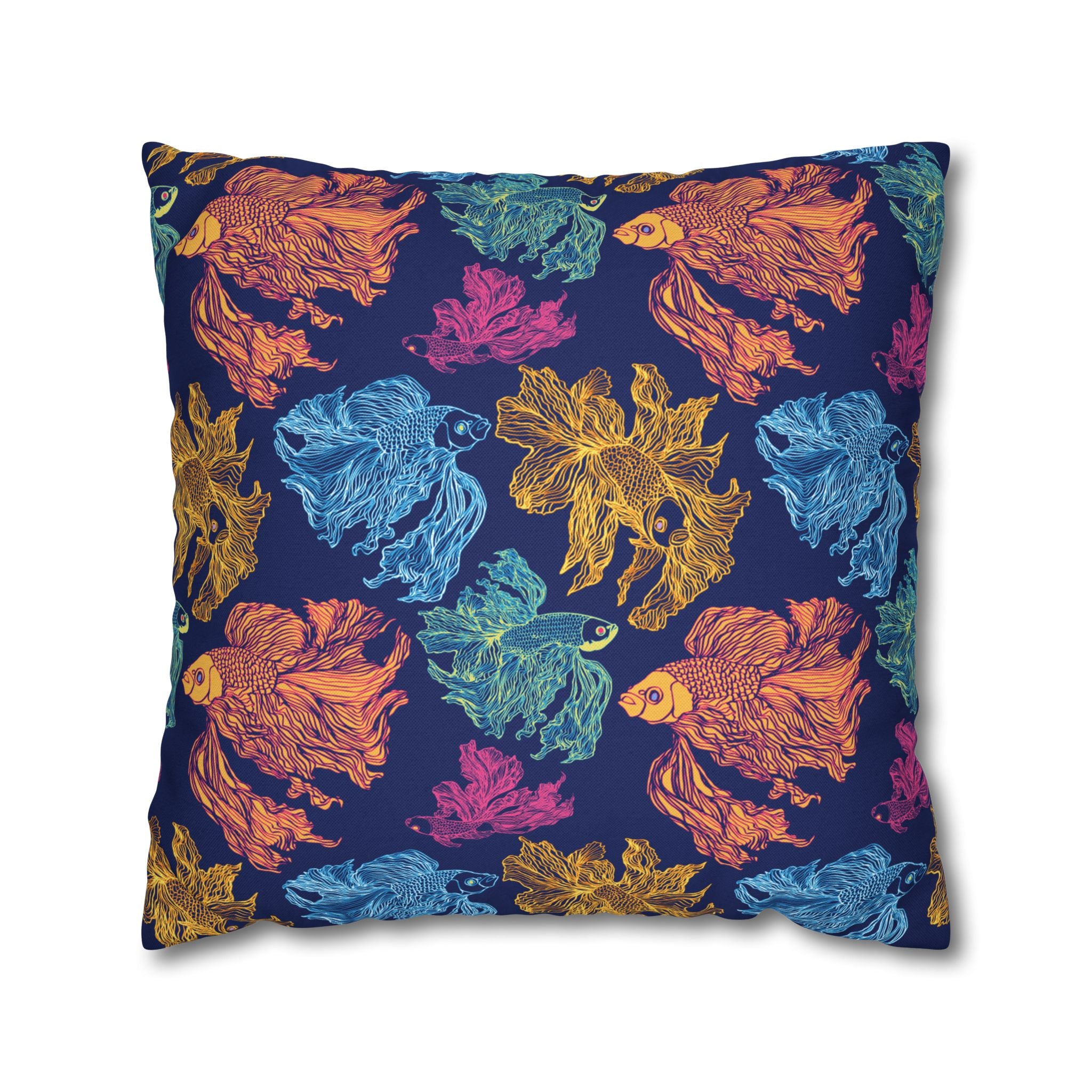 Betta Fish Pattern-Color Pop Version - Decorative Pillow Cover