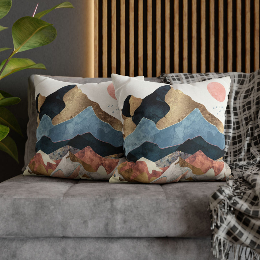 Golden Peaks - Decorative Pillow Cover