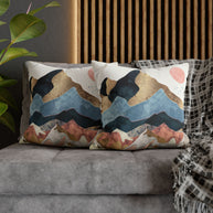 Golden Peaks - Decorative Pillow Cover