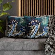 Metallic Jellyfish III - Decorative Pillow Cover