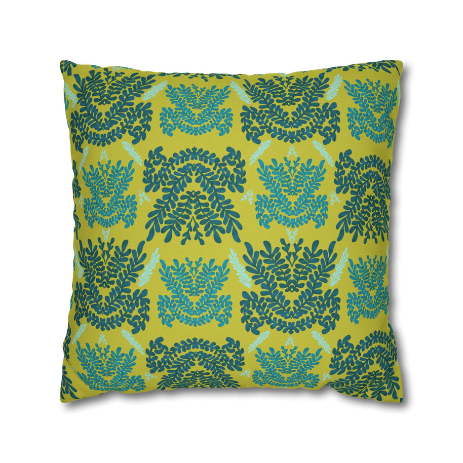 Teal Mint and Lime Botanical - Decorative Pillow Cover