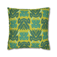 Teal Mint and Lime Botanical - Decorative Pillow Cover