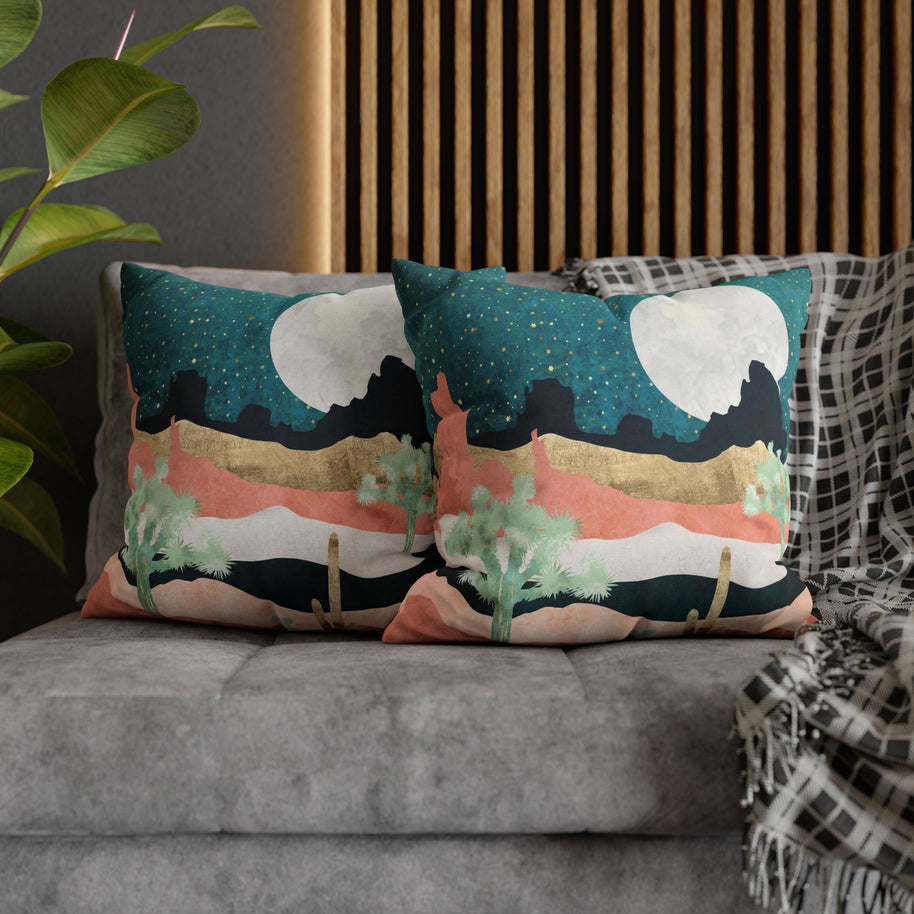 Desert Moon Vista - Decorative Pillow Cover