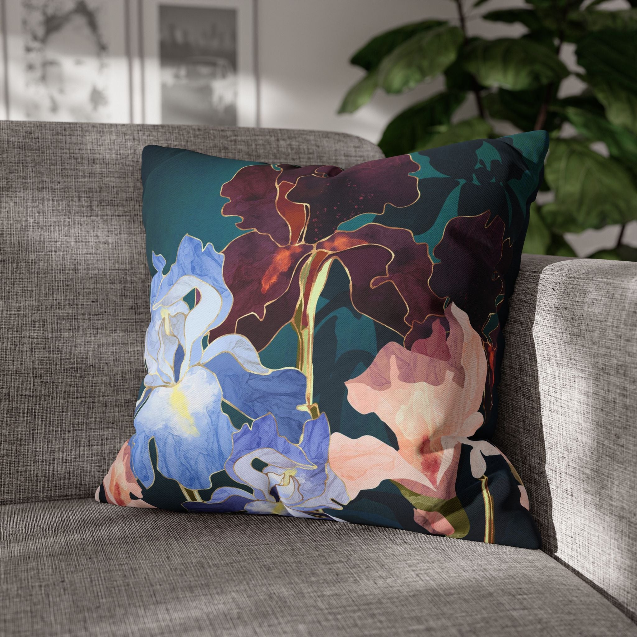 Iris Abstract - Decorative Pillow Cover