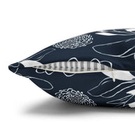 Protea Navy and White - Decorative Pillow Cover