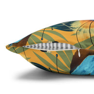 Birds of Paradise Botanical with Orange - Decorative Pillow Cover