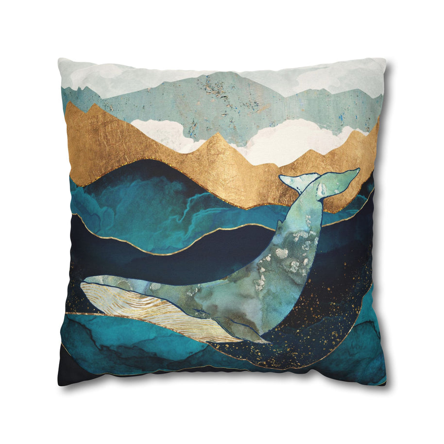 Blue Whale  - Decorative Pillow Cover