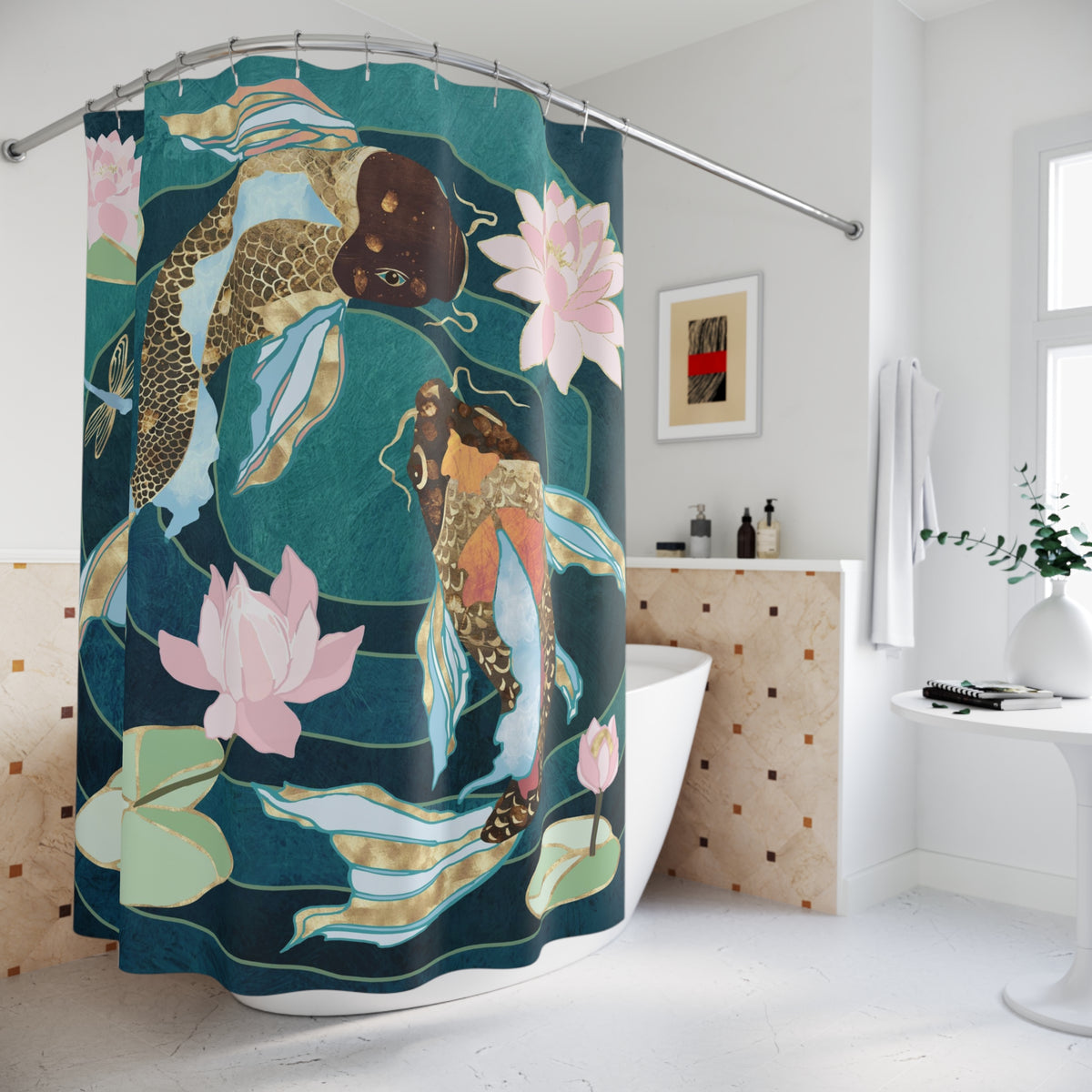 Metallic Koi III - Shower Curtain