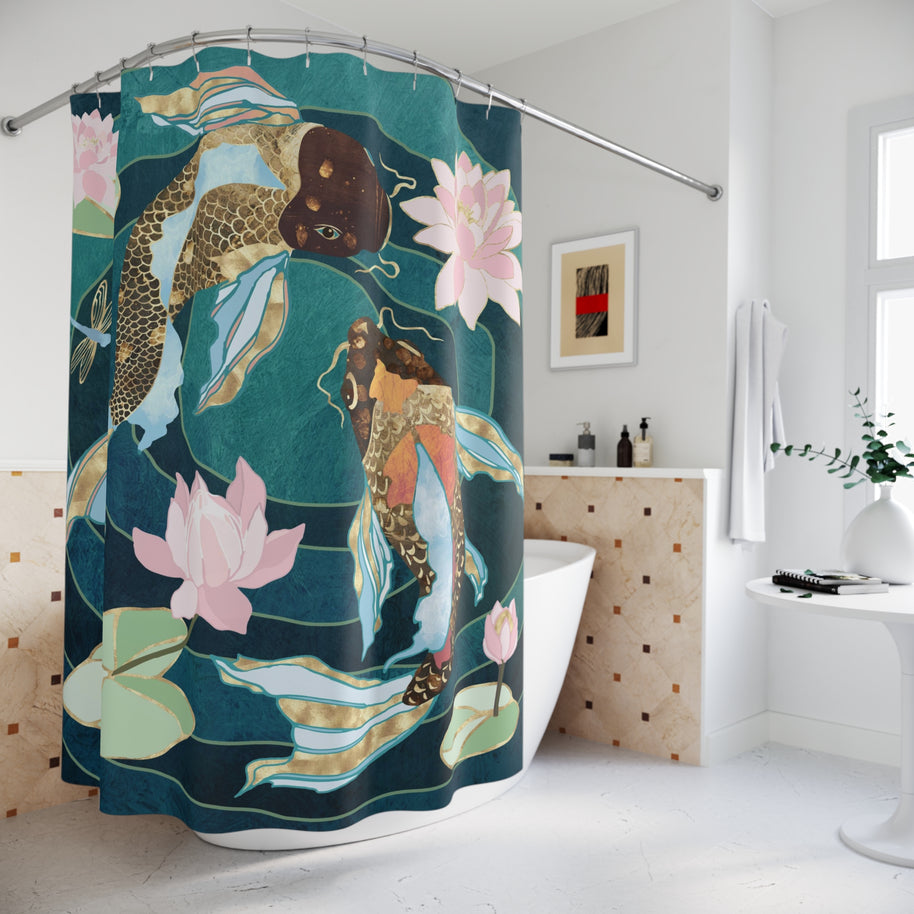 Metallic Koi III - Shower Curtain