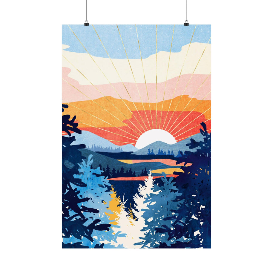Sunset Lake - Poster Print - No Frame