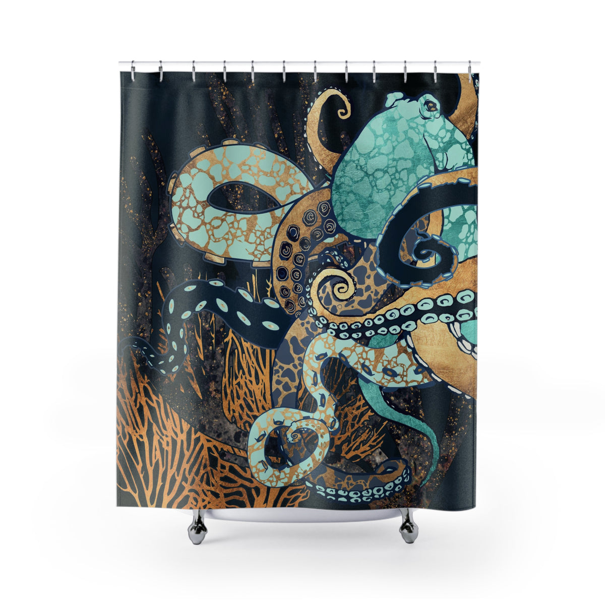 Metallic Octopus II - Shower Curtain