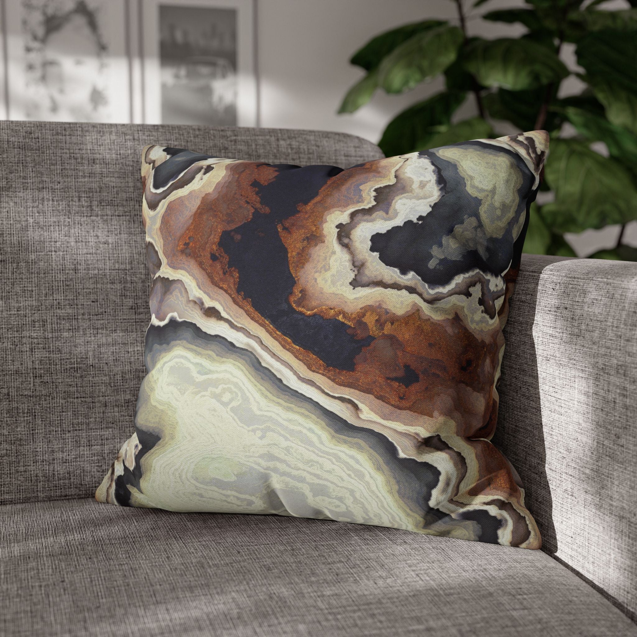 Ivory Agate - Decorative Pillow Cover