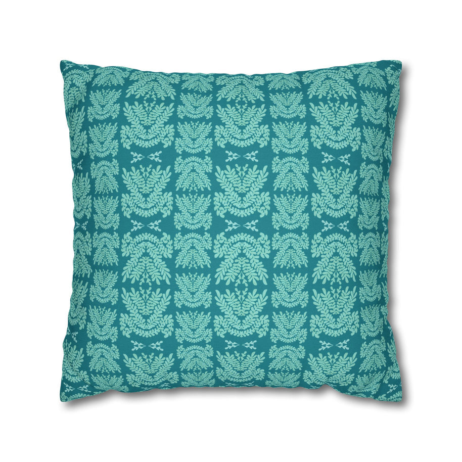 Teal and Mint Botanical - Decorative Pillow Cover