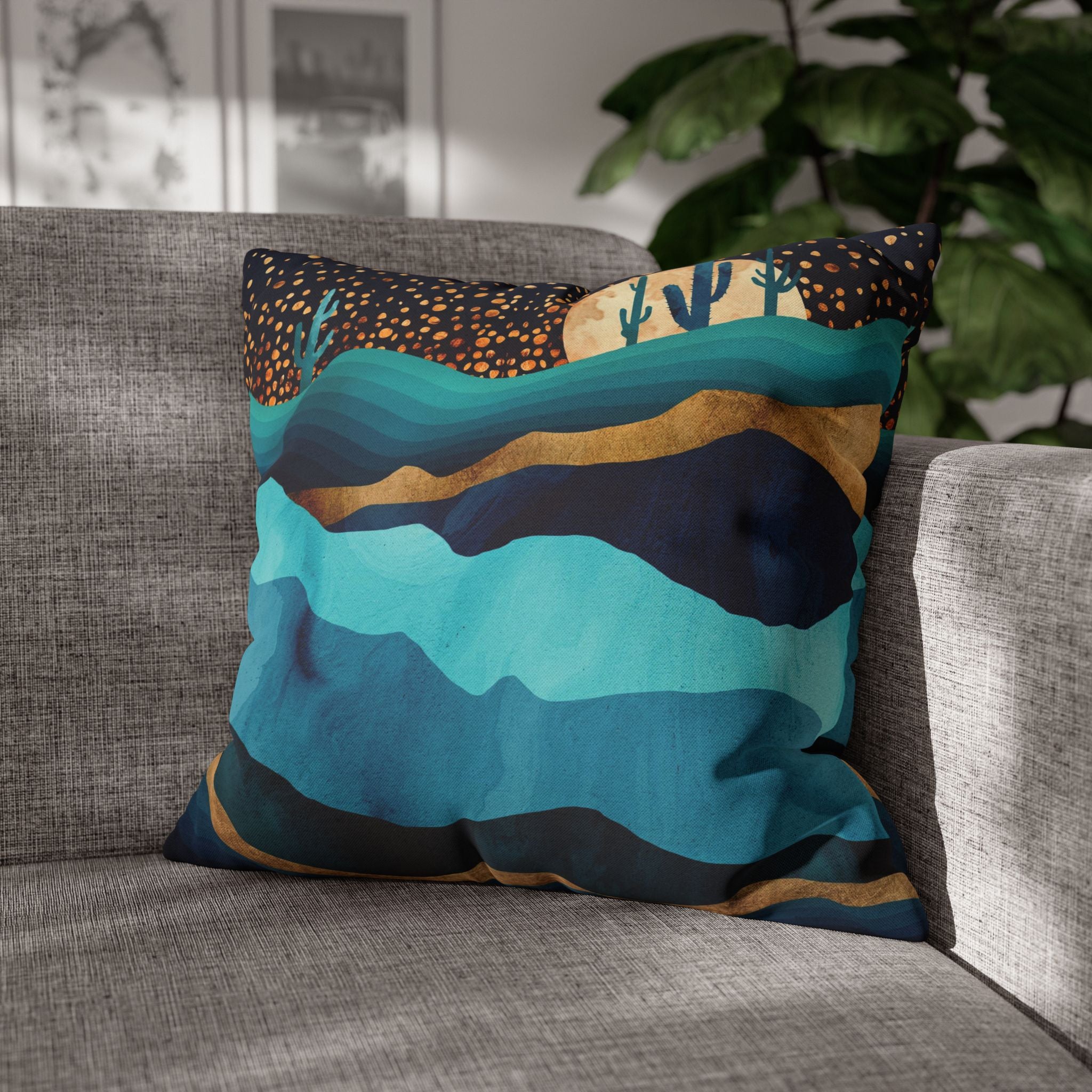 Indigo Desert Night - Decorative Pillow Cover
