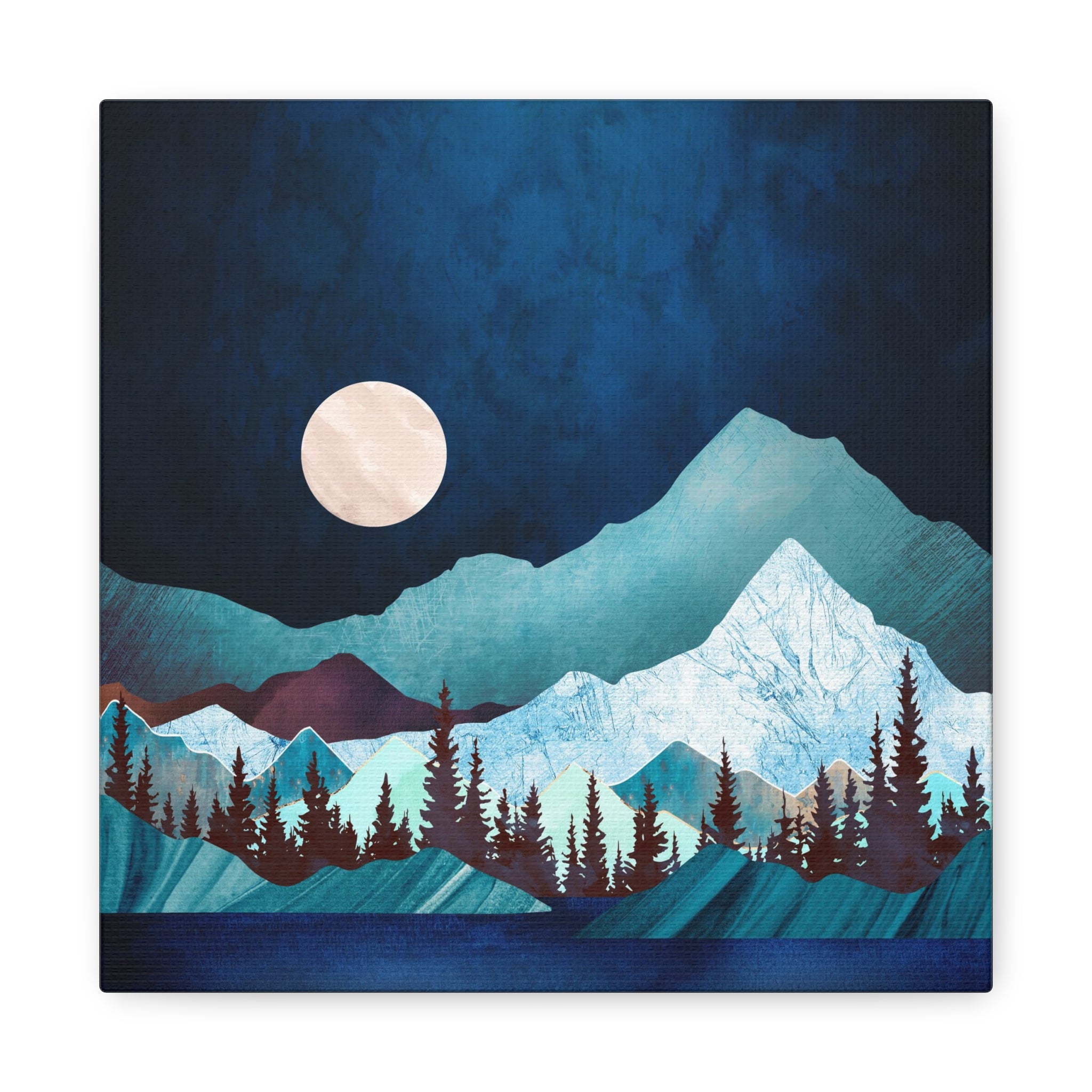 Moon Bay Matte Canvas, Stretched, No Frame
