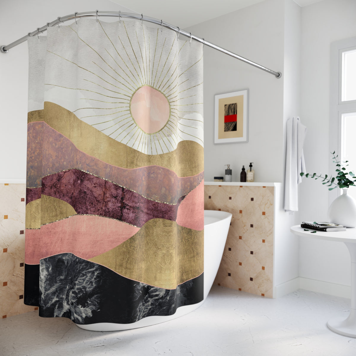 Blush Sun - Shower Curtain