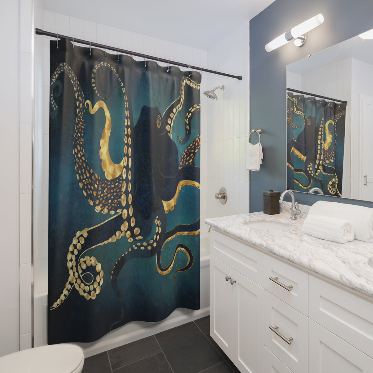 Metallic Octopus IV - Shower Curtain