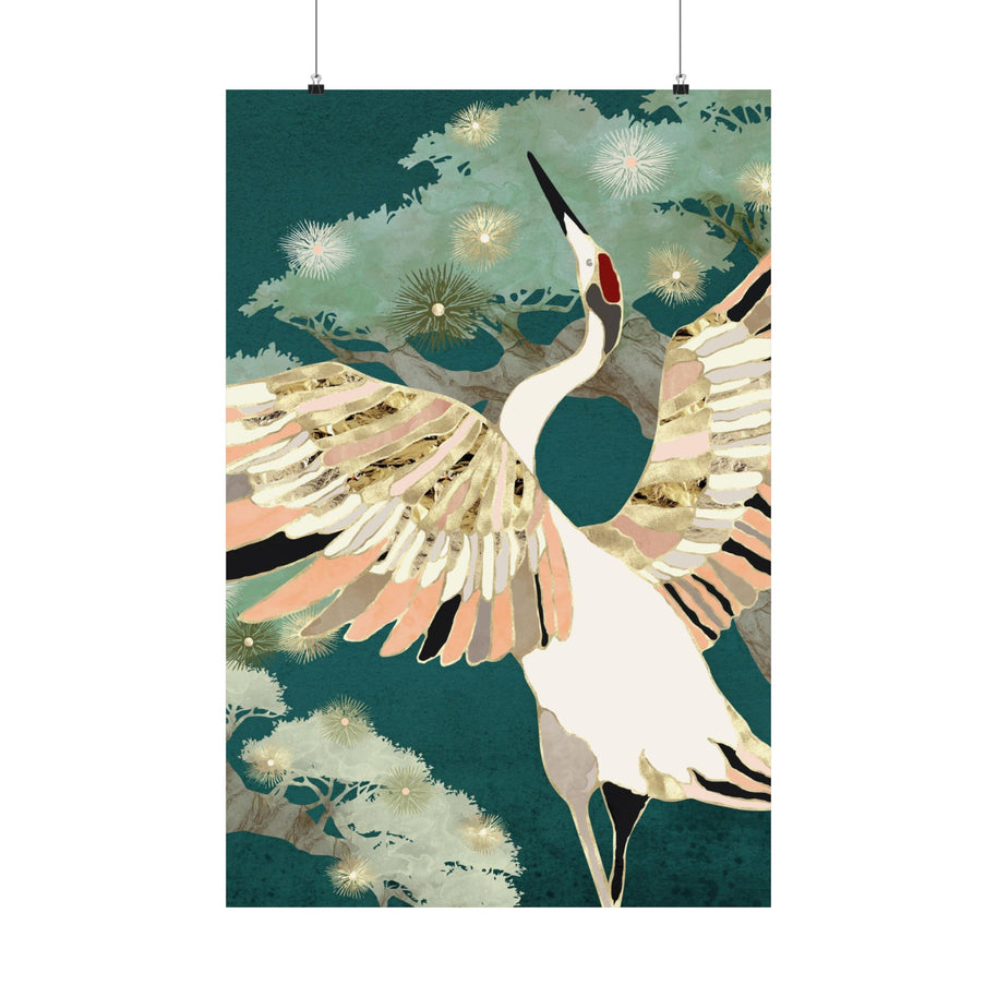 Golden Crane - Poster Print - No Frame