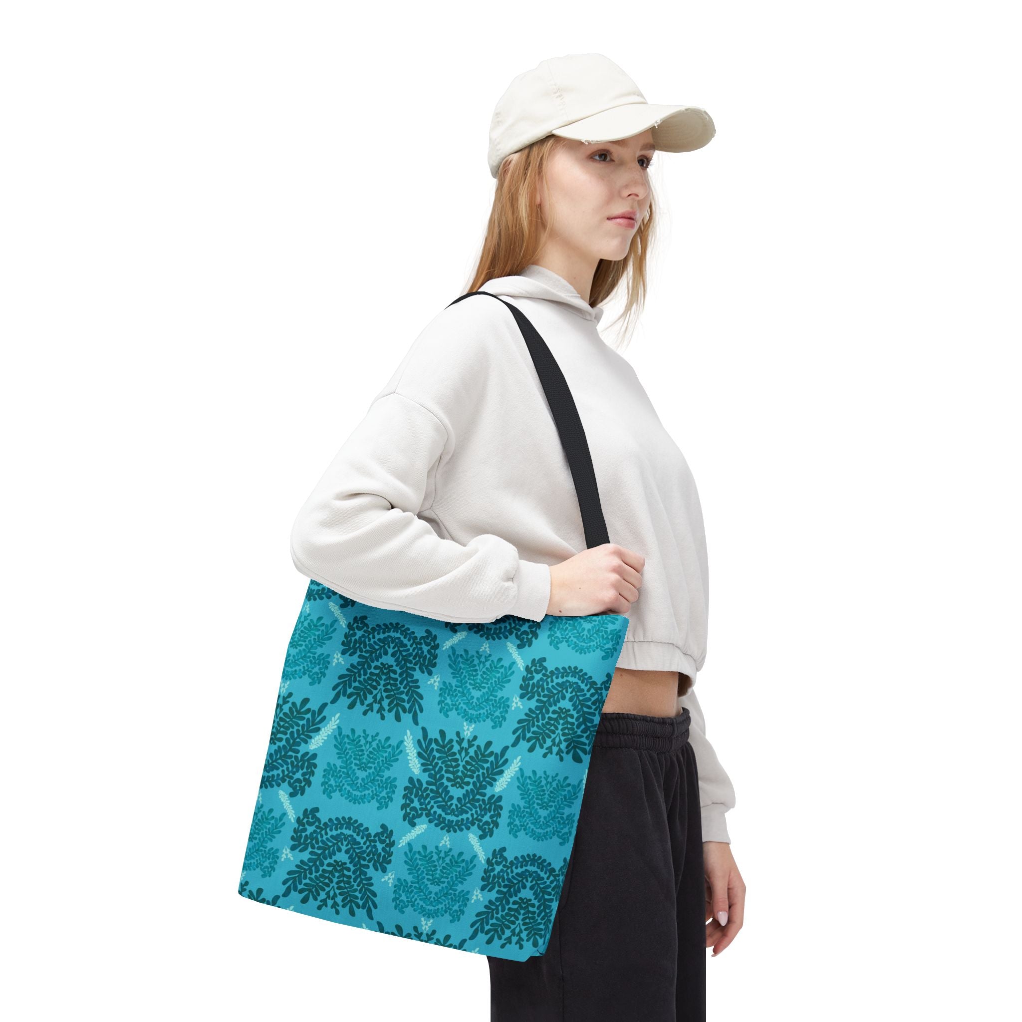 Blue Teal and Mint Botanical II - Tote Bag